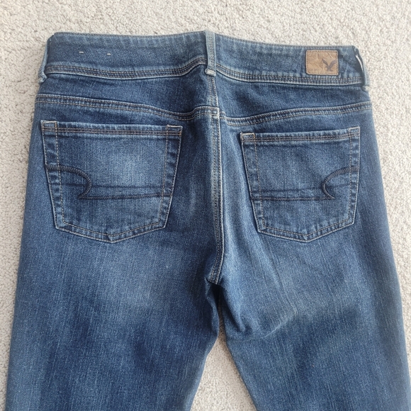 American Eagle Women's Blue Kick Boot Stretch Jeans Size 8 L - Picture 5 of 8